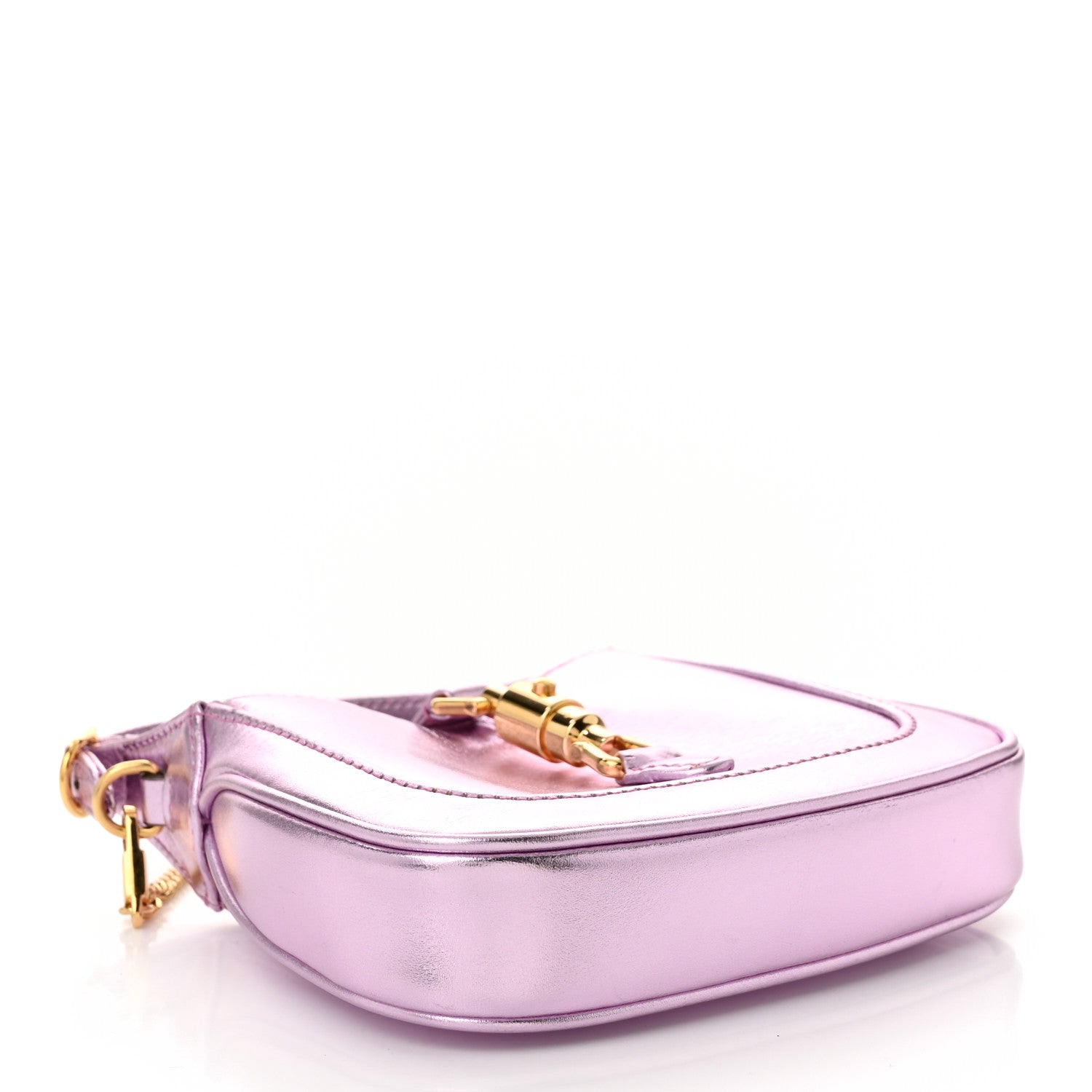 Gucci Laminated Nappa Nano Jackie 1961 Hobo Metallic Pink 4 of 11