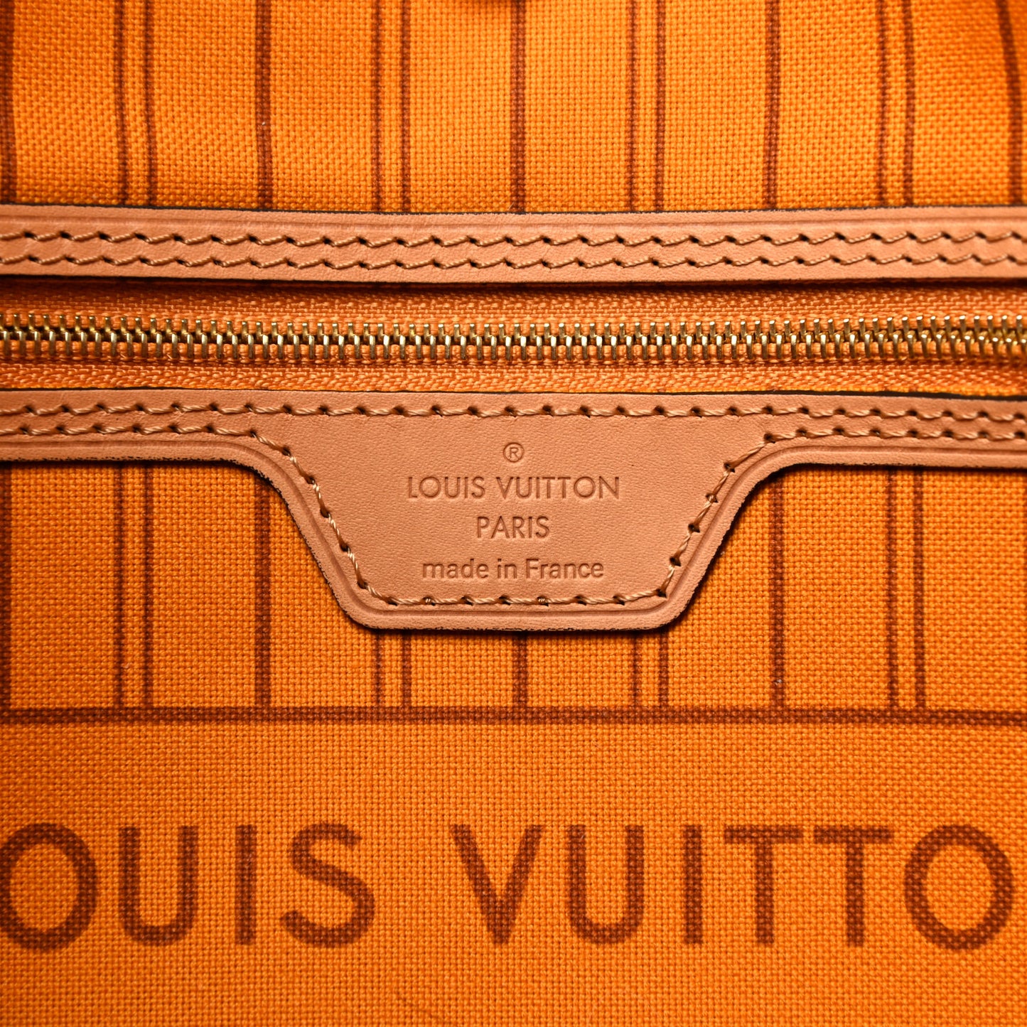 Damier Azur Braided Neverfull MM Orange