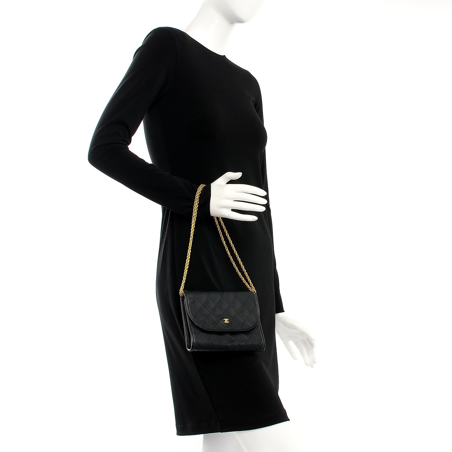 Chanel Lambskin Quilted Small Single Flap Black 2 of 8