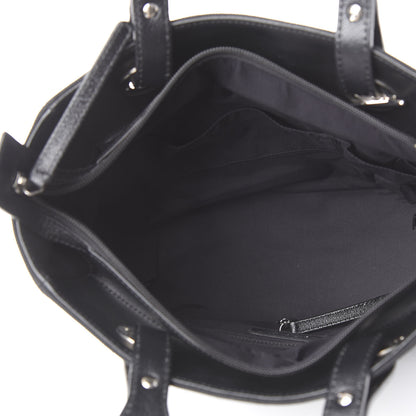 Chanel Coated Canvas Quilted Small Paris Biarritz Tote Black 4 of 9