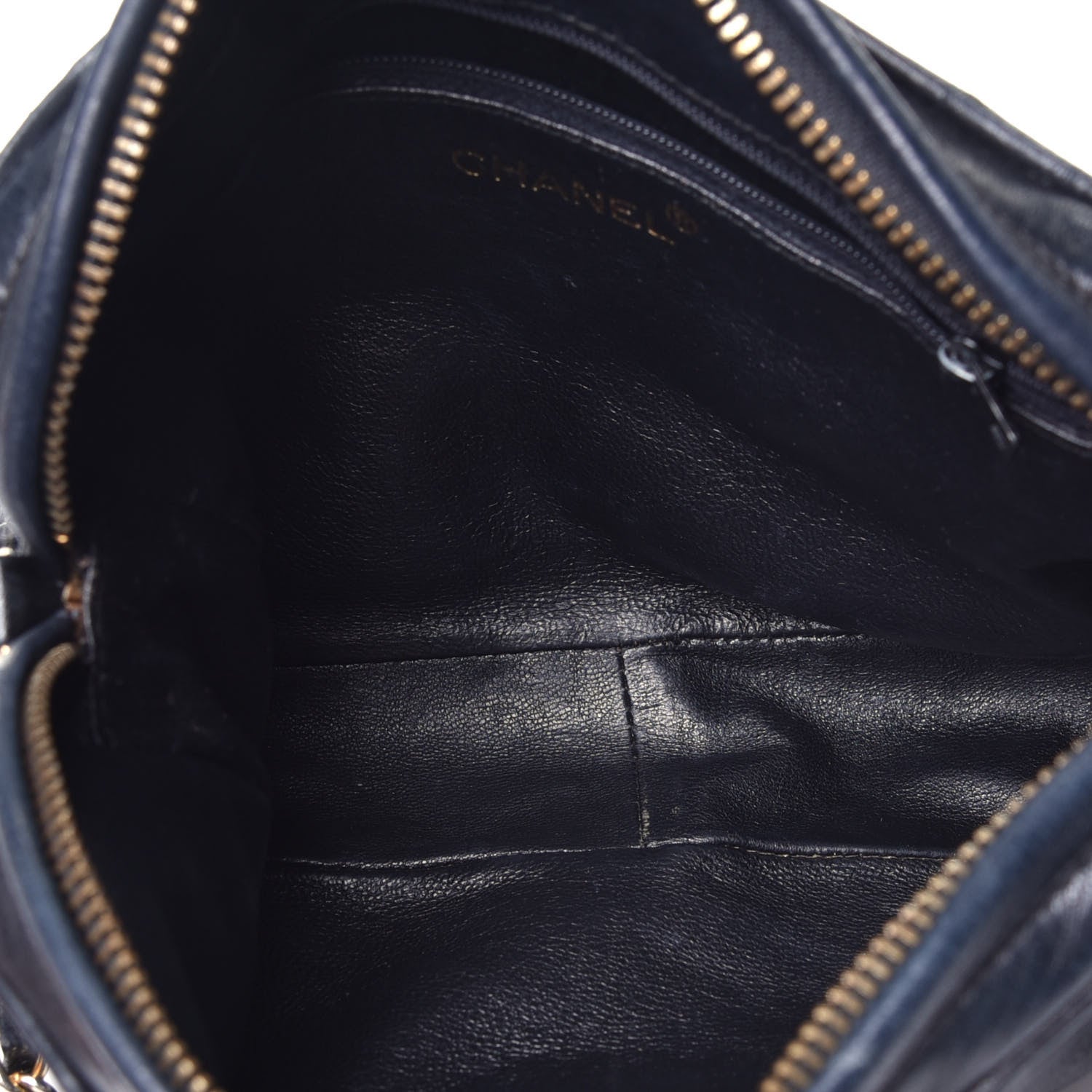 Chanel Lambskin Quilted CC Tassel Camera Case Navy 4 of 8