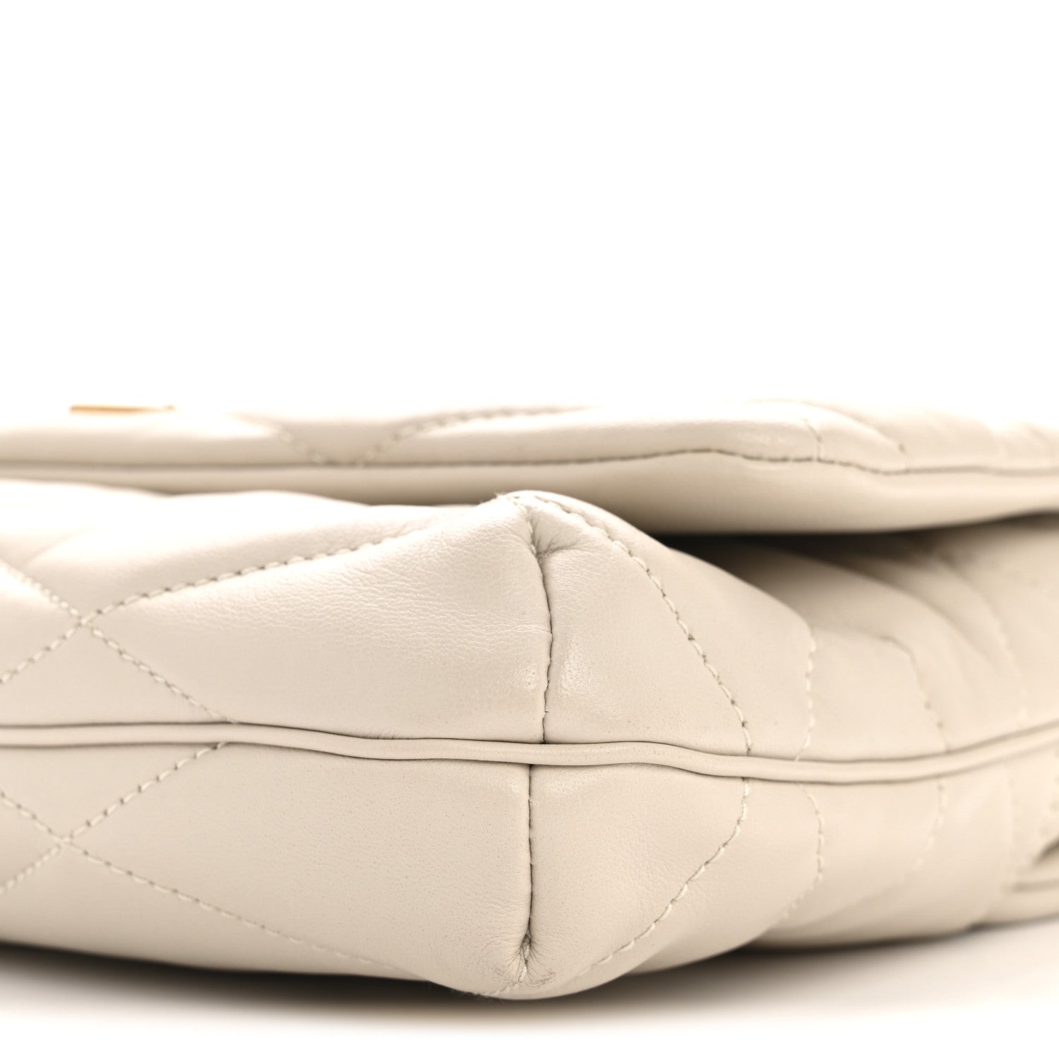 Saint Laurent Lambskin Quilted Le 57 Diamond Shoulder Bag Crema Soft 10 of 12