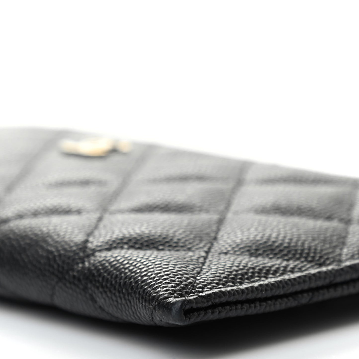 Caviar Quilted Classic Zip Pouch Black