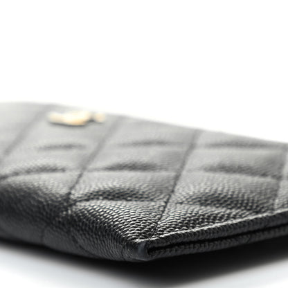 Chanel Caviar Quilted Classic Zip Pouch Black 9 of 10