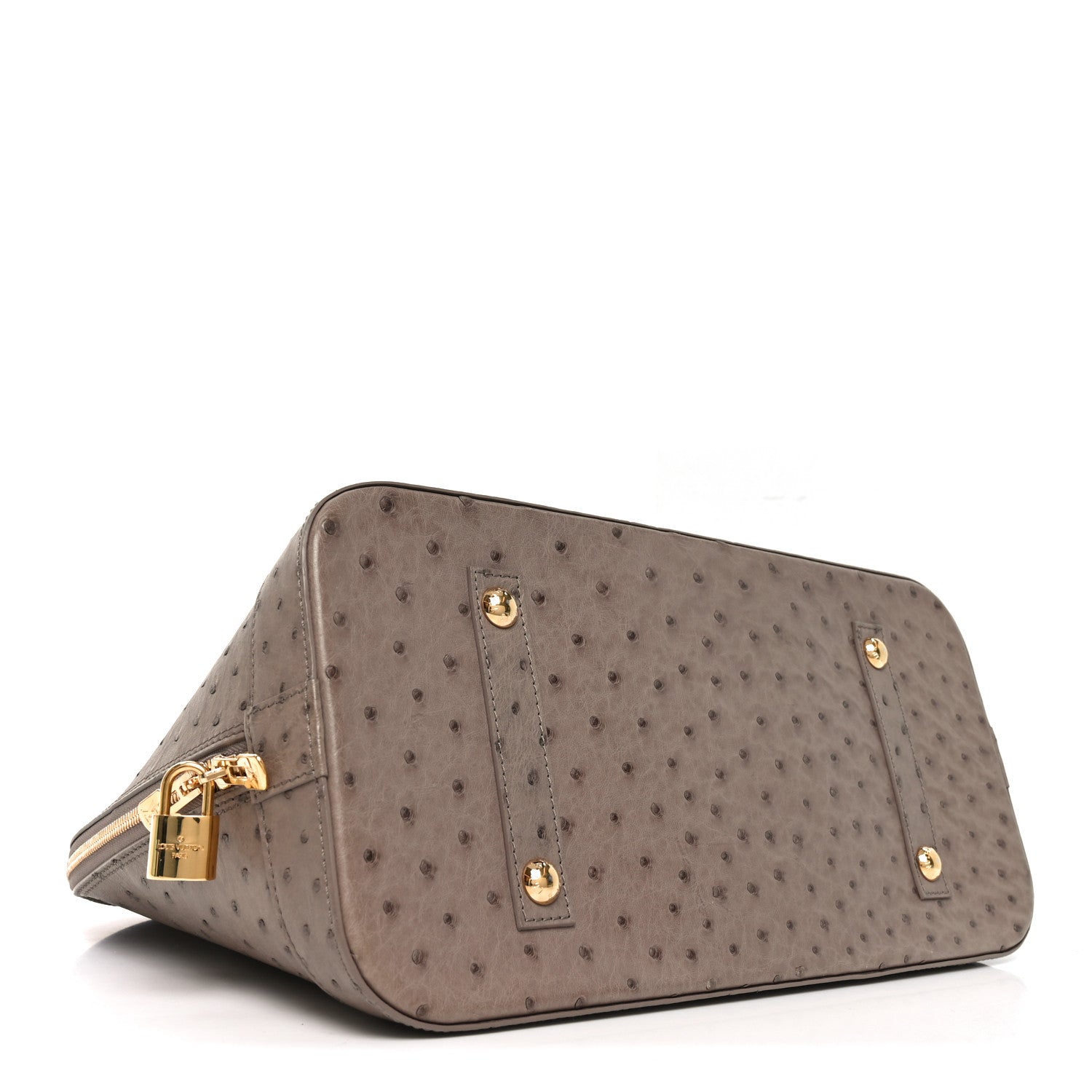 Louis Vuitton Ostrich Alma GM Gris 4 of 11