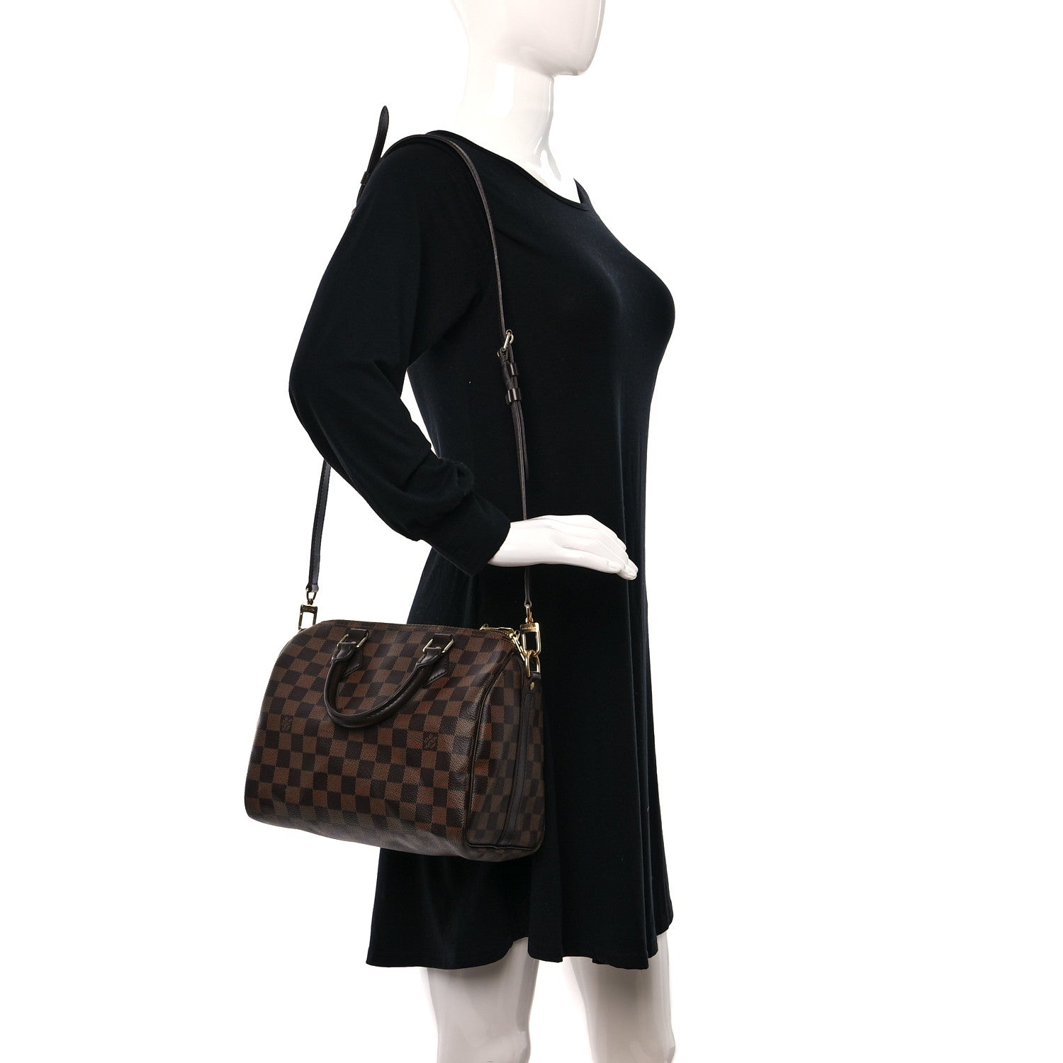 Louis Vuitton Damier Ebene Speedy Bandouliere 25 2 of 10