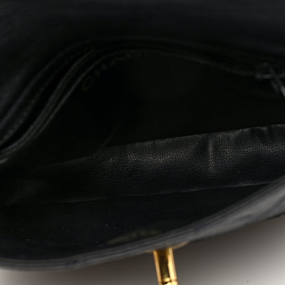 Chanel Calfskin Quilted Flap Waist Belt Bag 85 34 Black 5 of 10