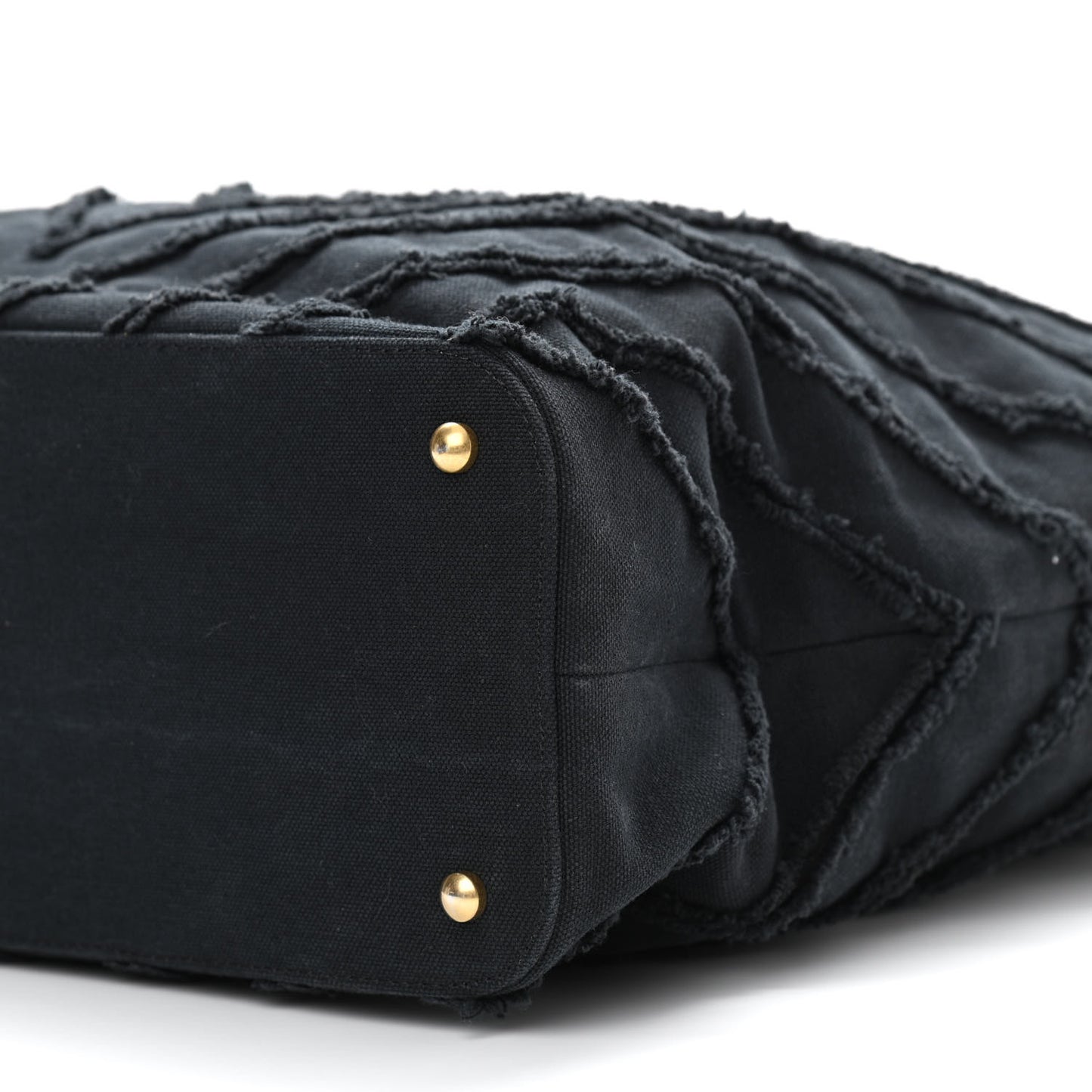 Canvas Chevron Cuba Patchwork Shopper Tote Black