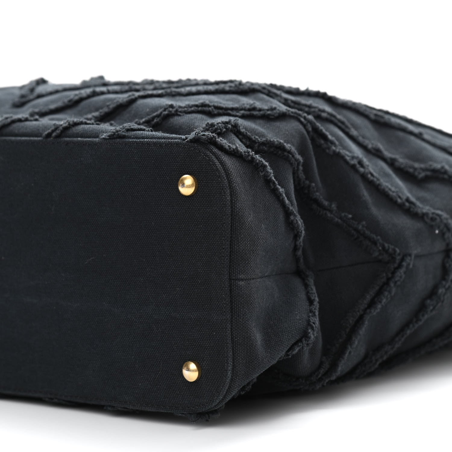 Chanel Canvas Chevron Cuba Patchwork Shopper Tote Black 10 of 10