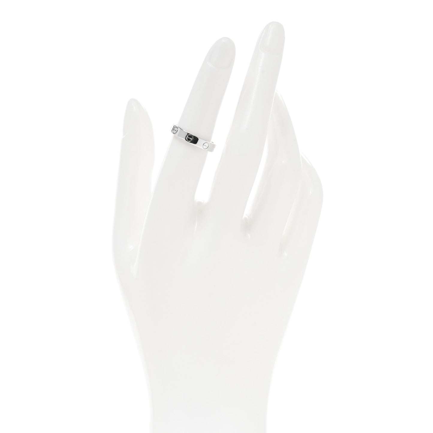 18K White Gold 3.5mm LOVE Wedding Band Ring 51 5.75