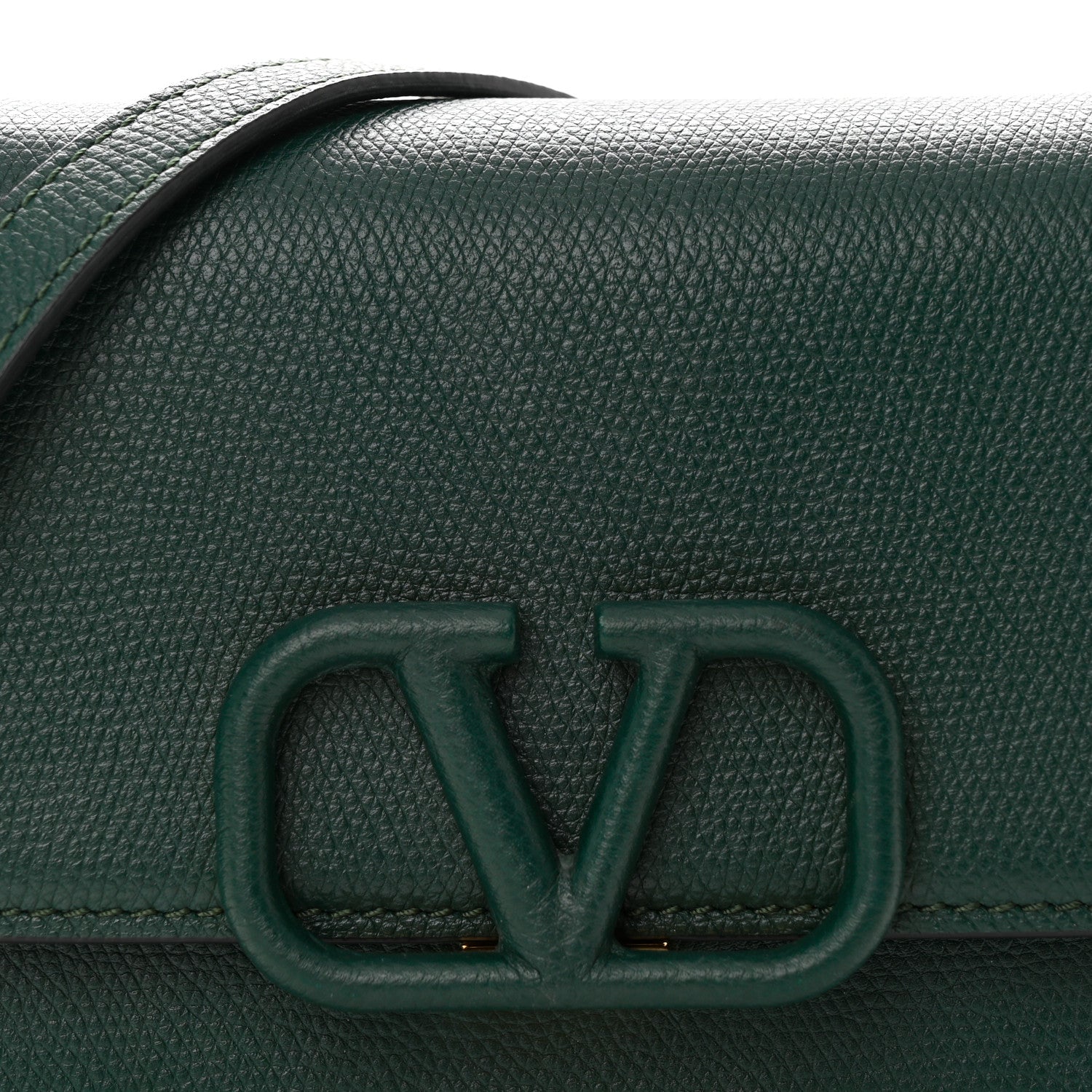 Valentino Garavani Grainy Calfskin Small VSling Shoulder Bag English Green 7 of 12