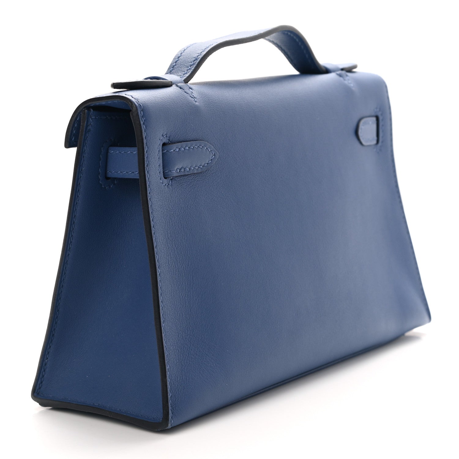 Hermes Swift Kelly Pochette Clutch Bleu Brighton 3 of 6