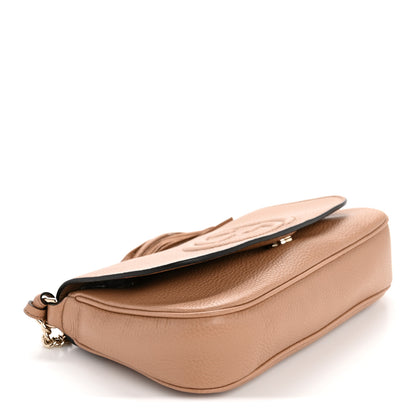 Gucci Pebbled Calfskin Medium Soho Flap Crossbody Camelia 4 of 11