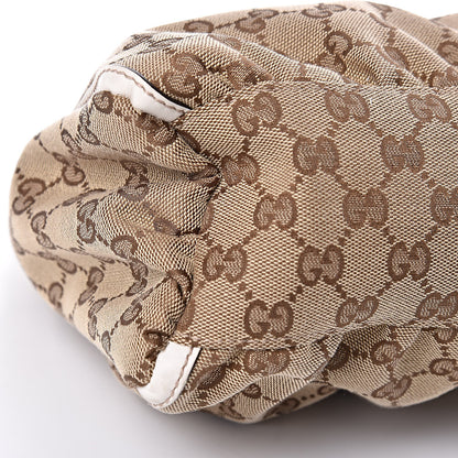Gucci Monogram Medium D Gold Ring Hobo White 10 of 11