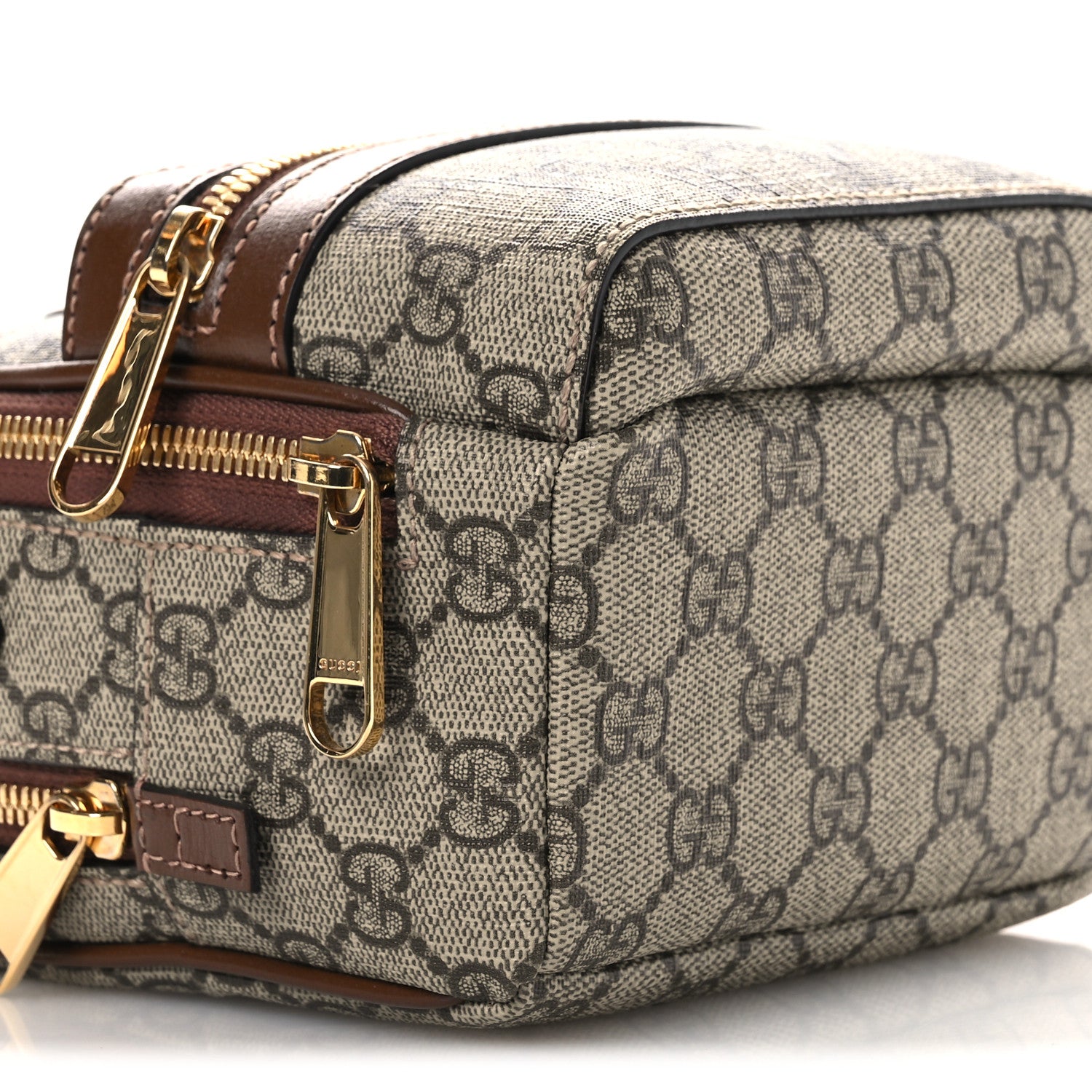 Gucci GG Supreme Monogram Azalea Calfskin Retro Interlocking G Multi-Function Bag Beige Ebony Brown Sugar 9 of 10