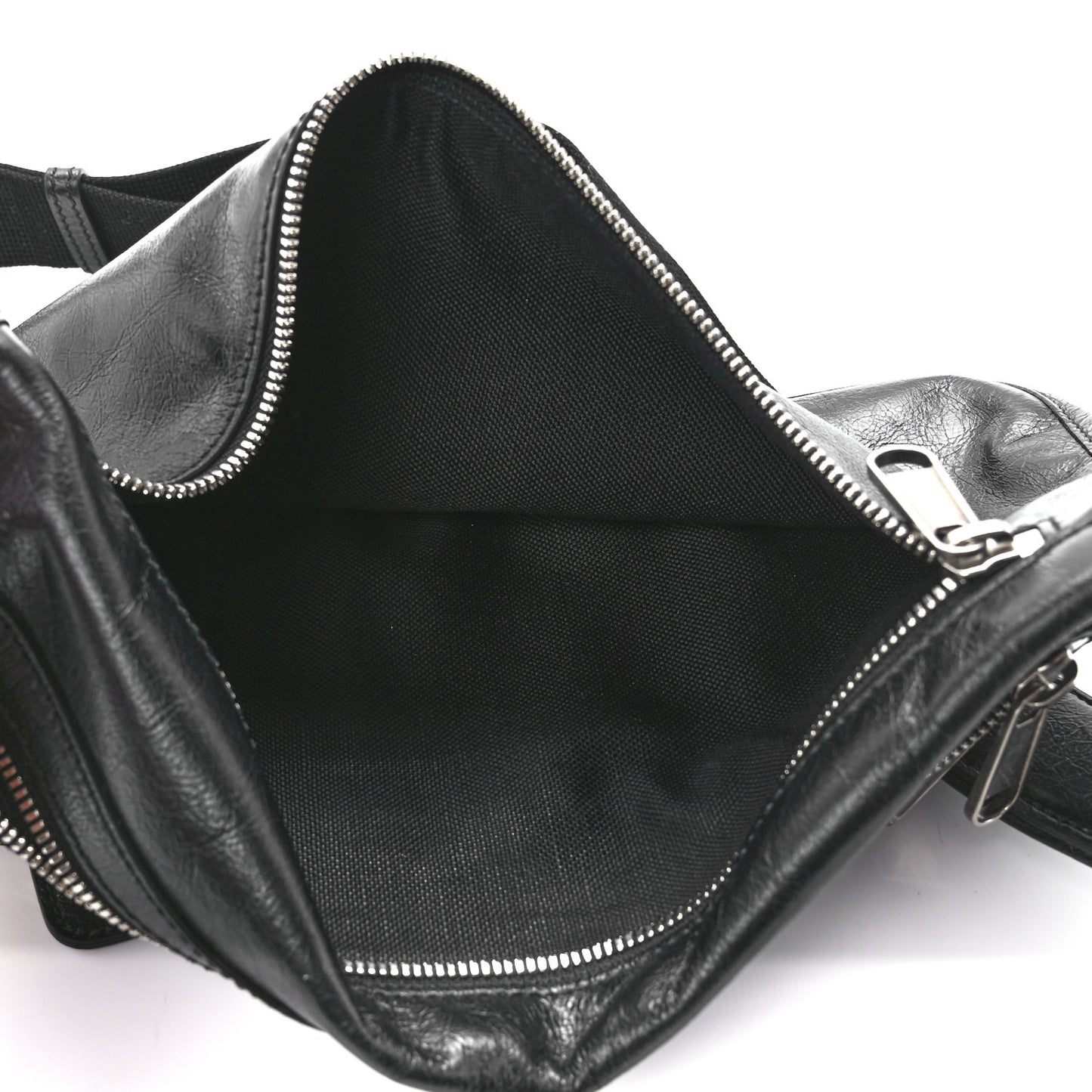 Fluffy Calfskin Morpheus Messenger Bag Black