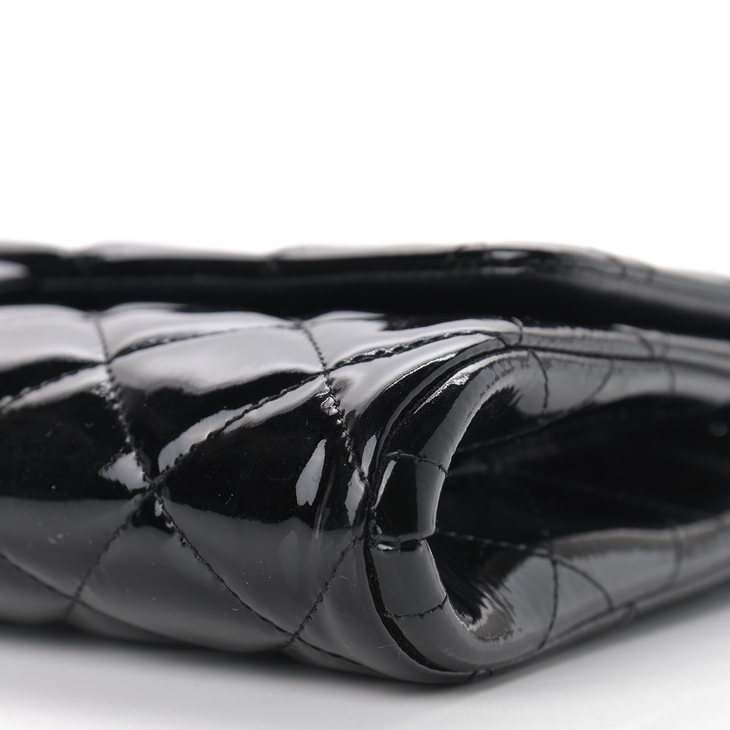 Chanel Patent Quilted Clutch with Chain Flap Black 8 of 9