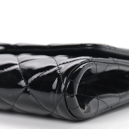 Chanel Patent Quilted Clutch with Chain Flap Black 8 of 9