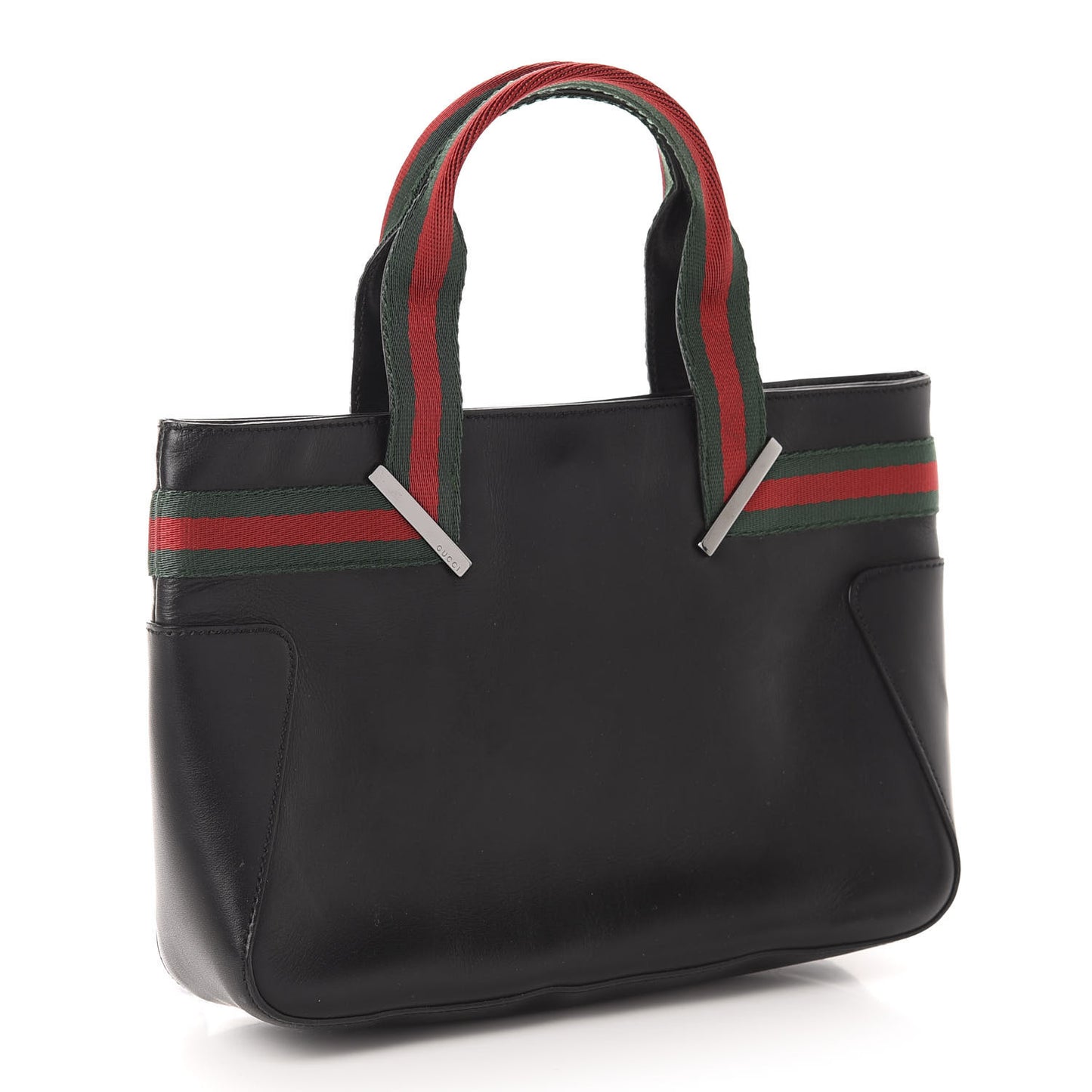 Calfskin Web Tote Bag Black