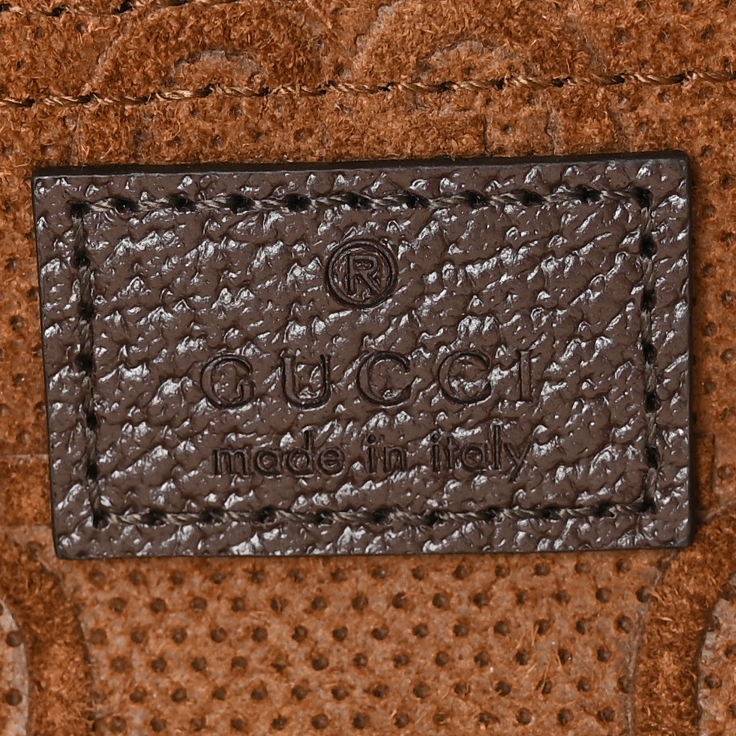 Gucci Suede Jumbo GG Debossed Textured Dollar Calfskin  Savoy Duffle Bag Wood Brown Chocolate 5 of 9