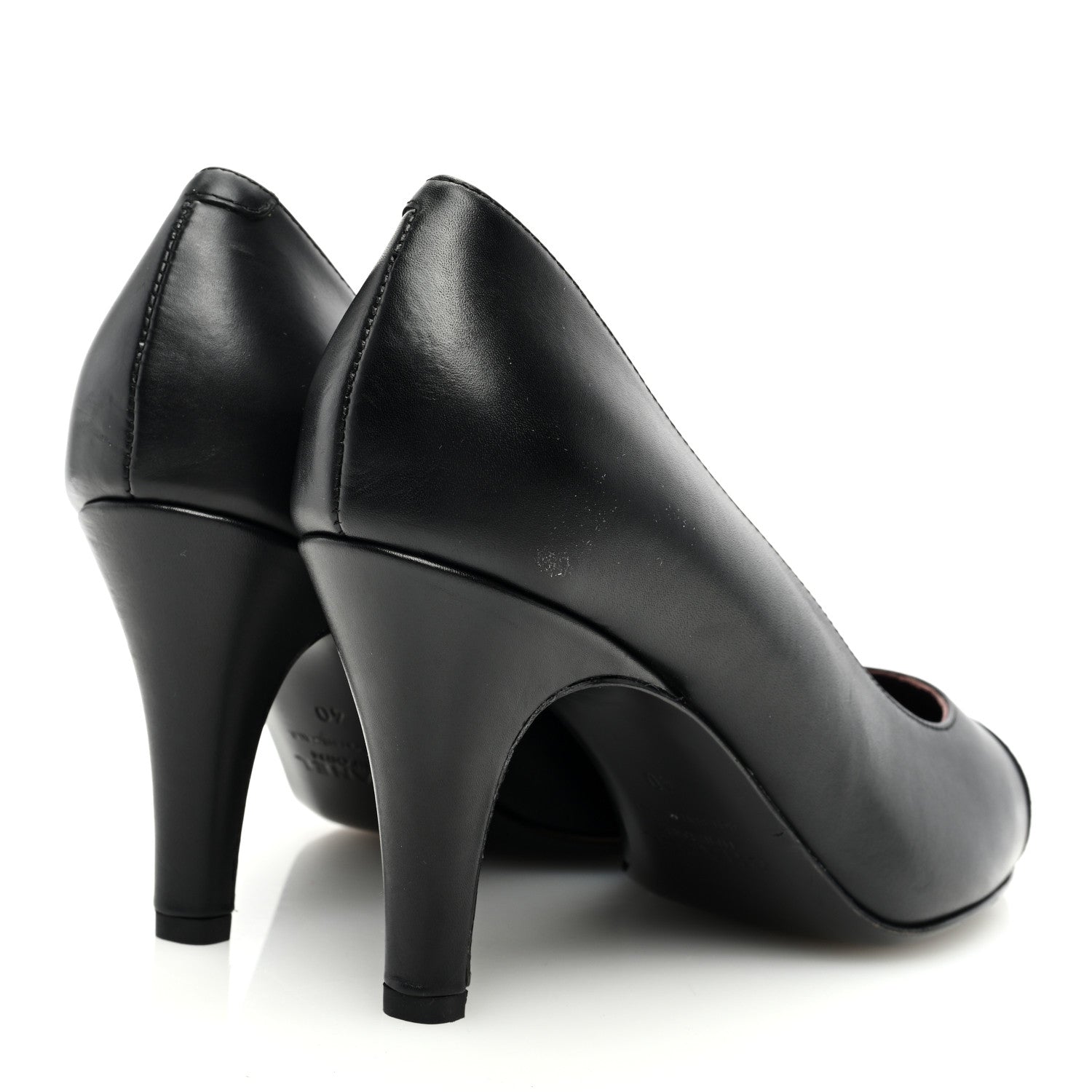 Chanel Lambskin Grosgrain Cap Toe CC Pumps 40 Black 4 of 8
