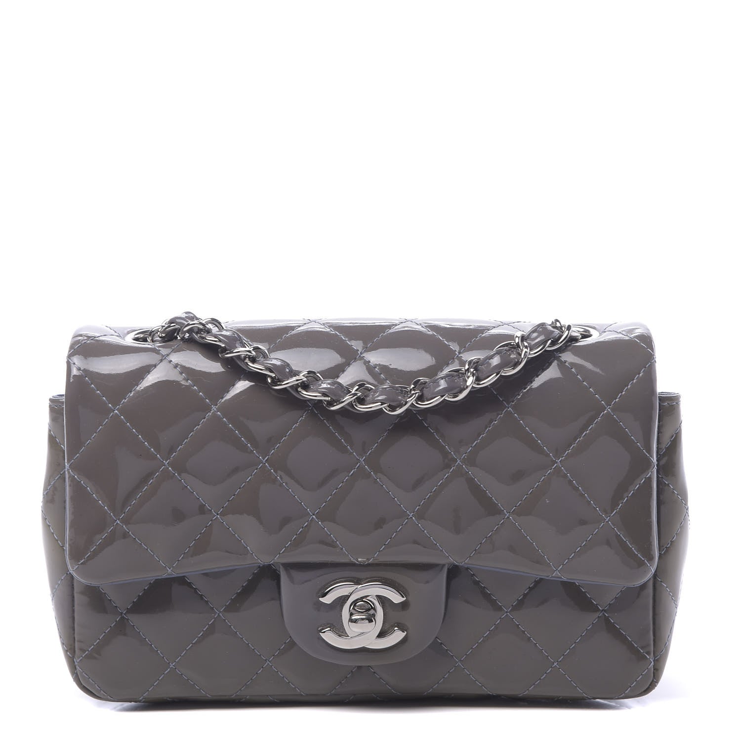 Chanel Patent Quilted Mini Flap Lavender 1 of 11