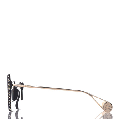 Gucci Acetate Crystal Mask-Frame Sunglasses GG0431S Black 2 of 8