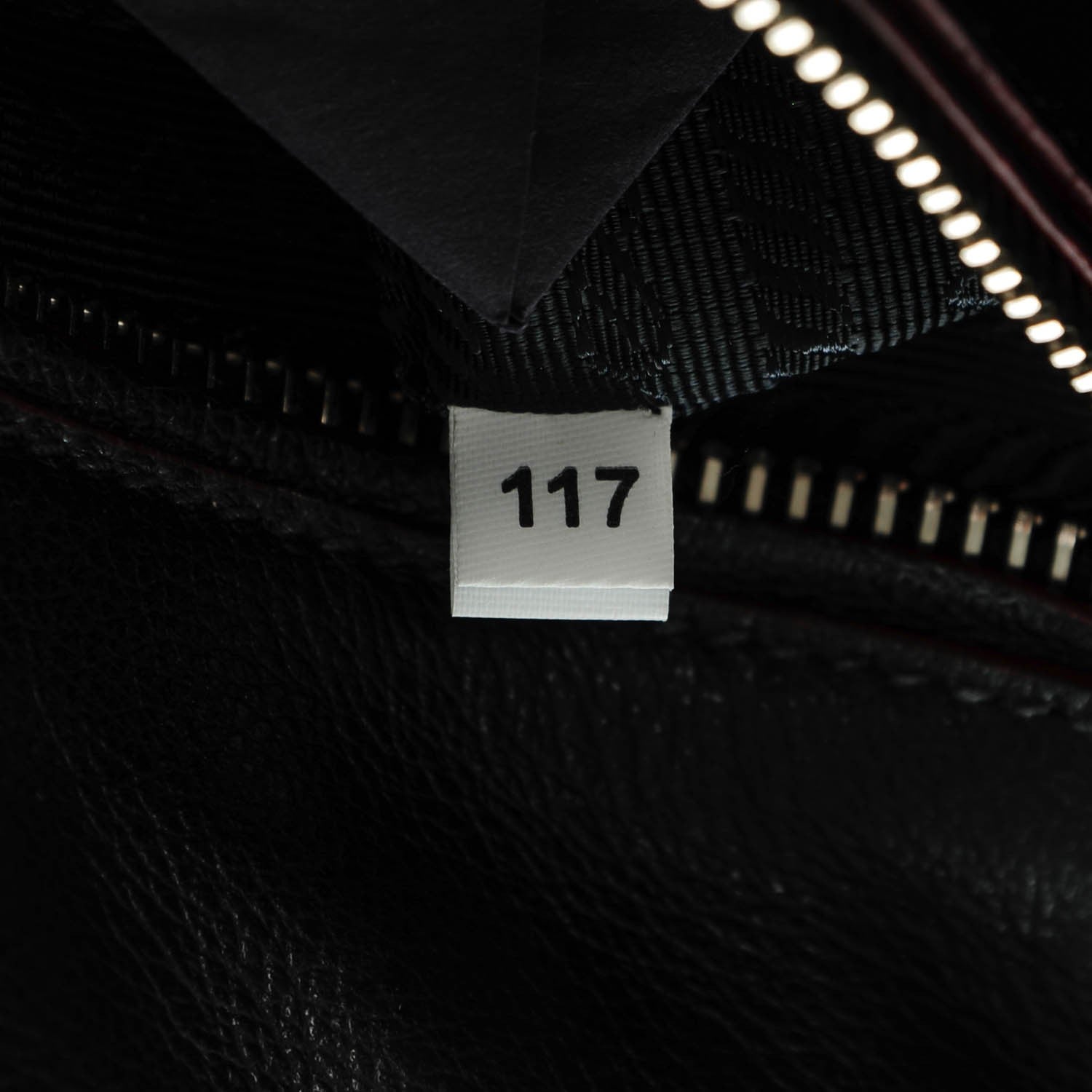 Prada Glace Calf Scamosciato Suede Mini Twin Pocket Tote Black Rosso 6 of 8