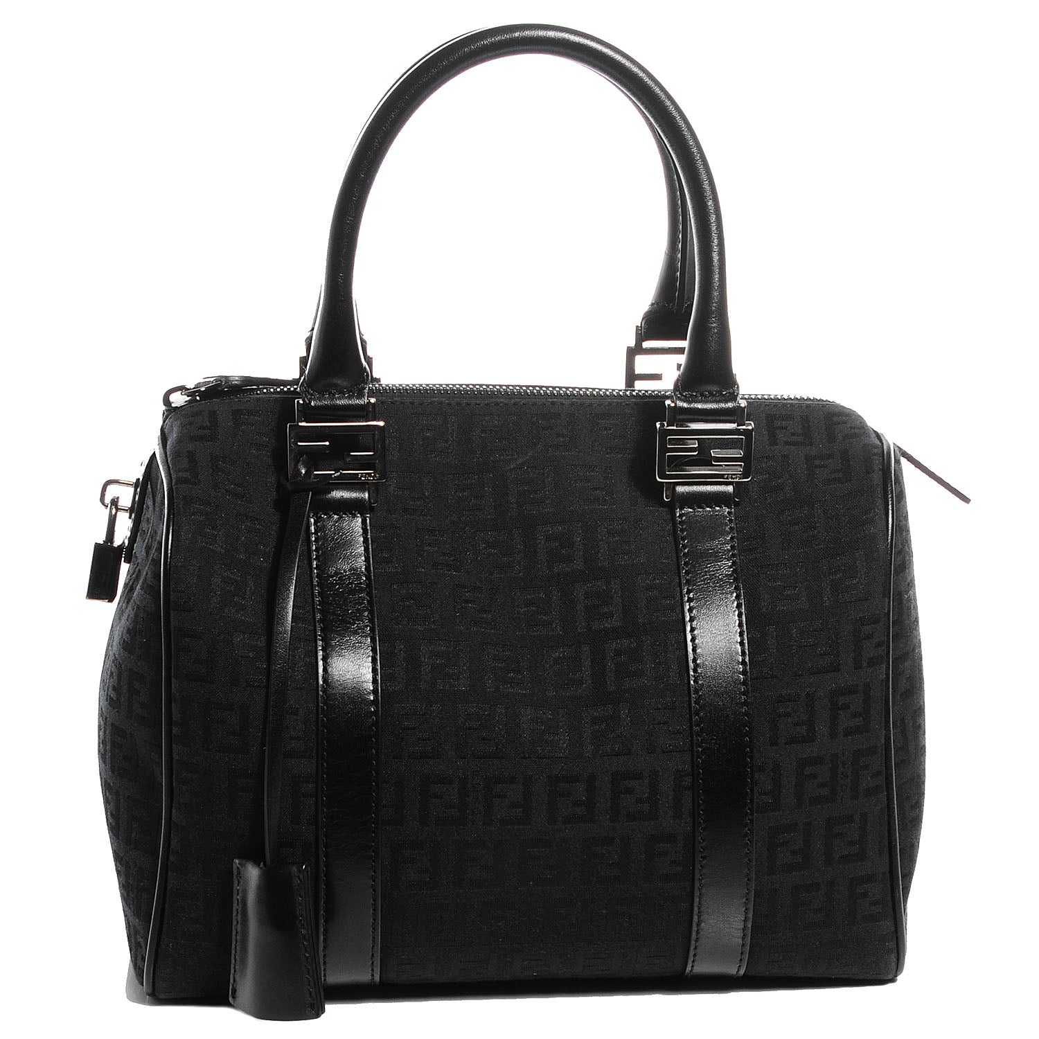 Fendi Zucchino Vitello Small Boston Black 1 of 9