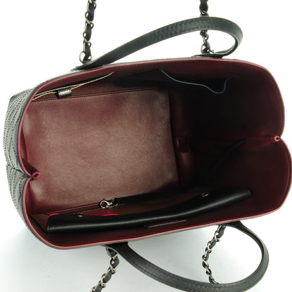 Chanel Calfskin Stitched Medium Shopping Tote Black 5 of 7