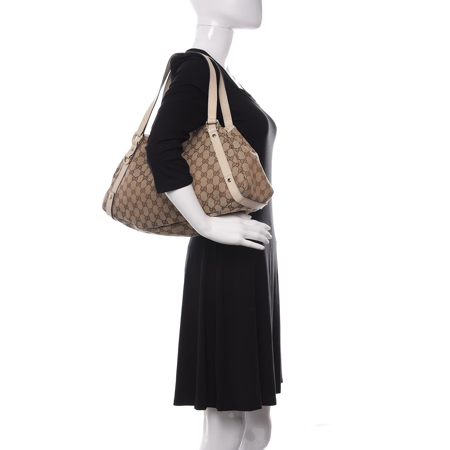 Gucci Monogram Medium Abbey Shoulder Bag Off White 2 of 10