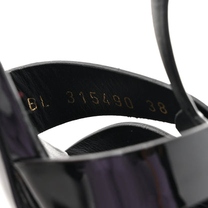 Saint Laurent Patent Tribute 105 Platform Sandals 38 Black 9 of 13