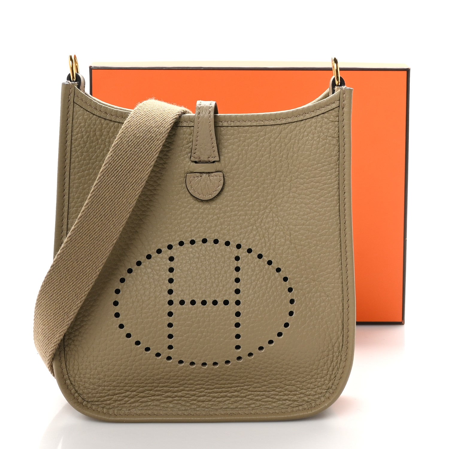 Hermes Taurillon Clemence Evelyne TPM Beige Marfa 11 of 11