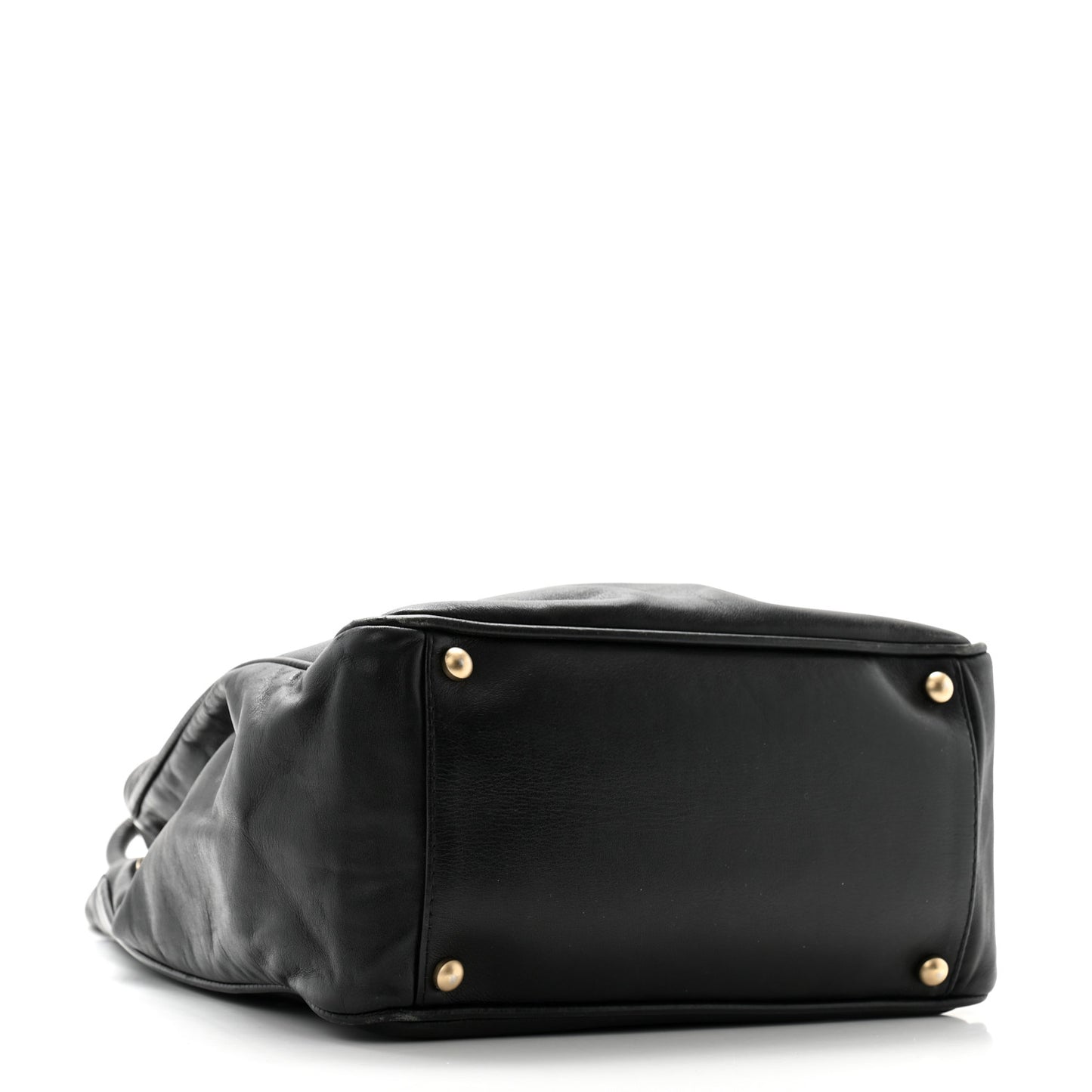 Lambskin Camellia Tote Black