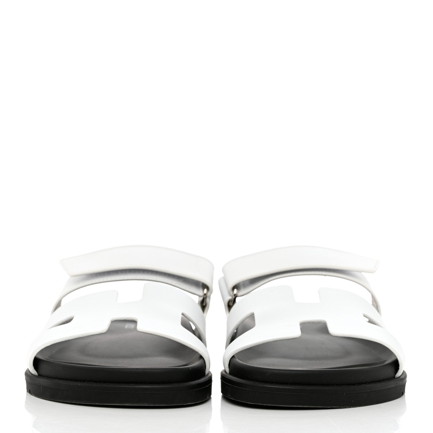 Hermes Calfskin Womens Chypre Sandals 39.5 White 2 of 9