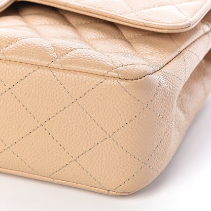 Chanel Caviar Quilted Medium Double Flap Beige Clair 10 of 10