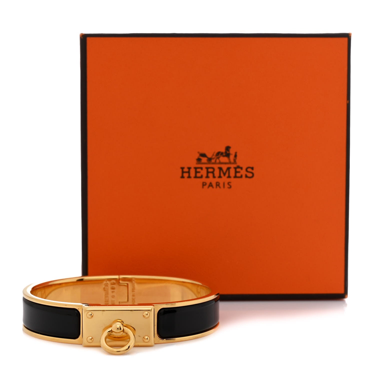 Hermes Enamel Clic Anneau Bracelet GM Black 5 of 5