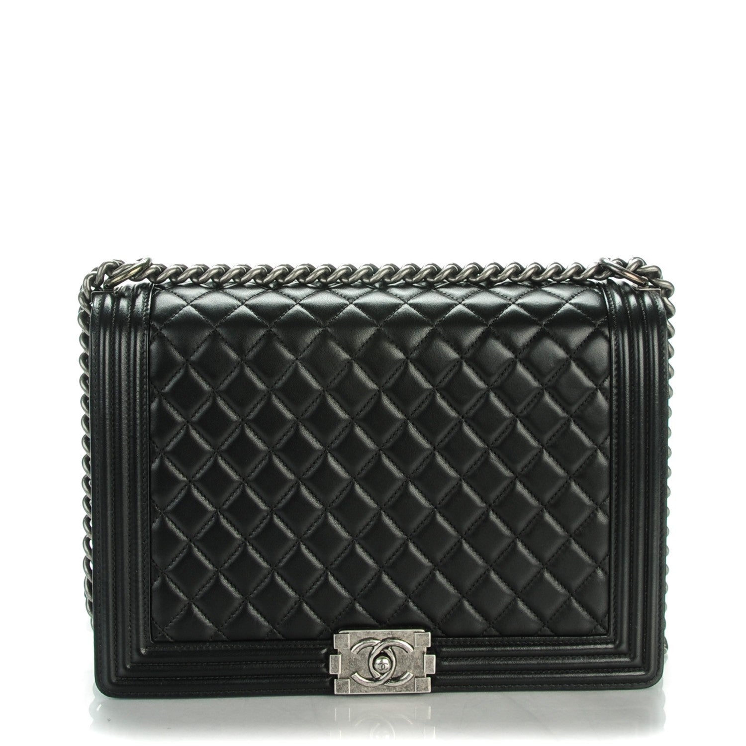 Chanel Lambskin Quilted Large Boy Flap Black 1 of 7