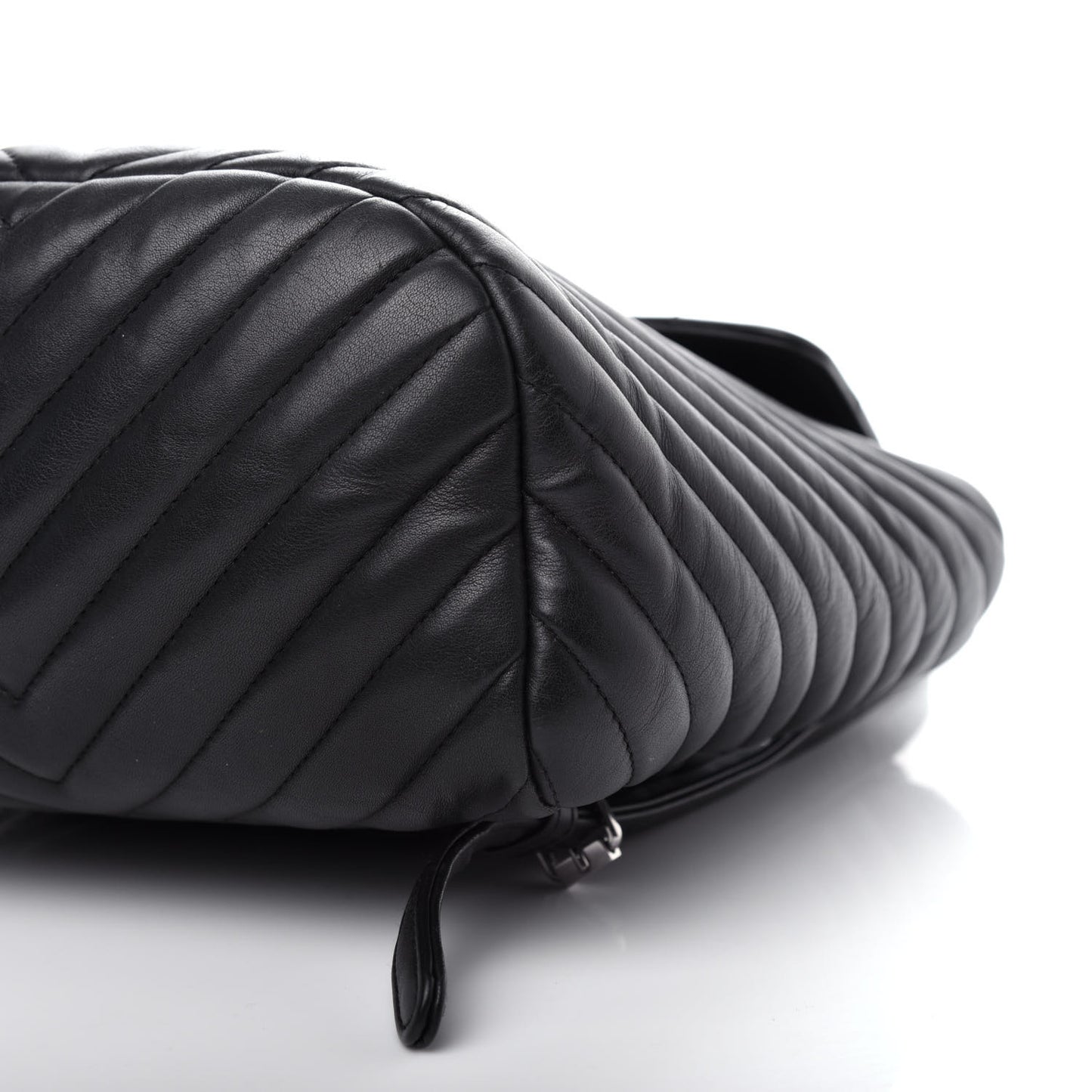 Calfskin Chevron Quilted Small Urban Spirit Backpack Black