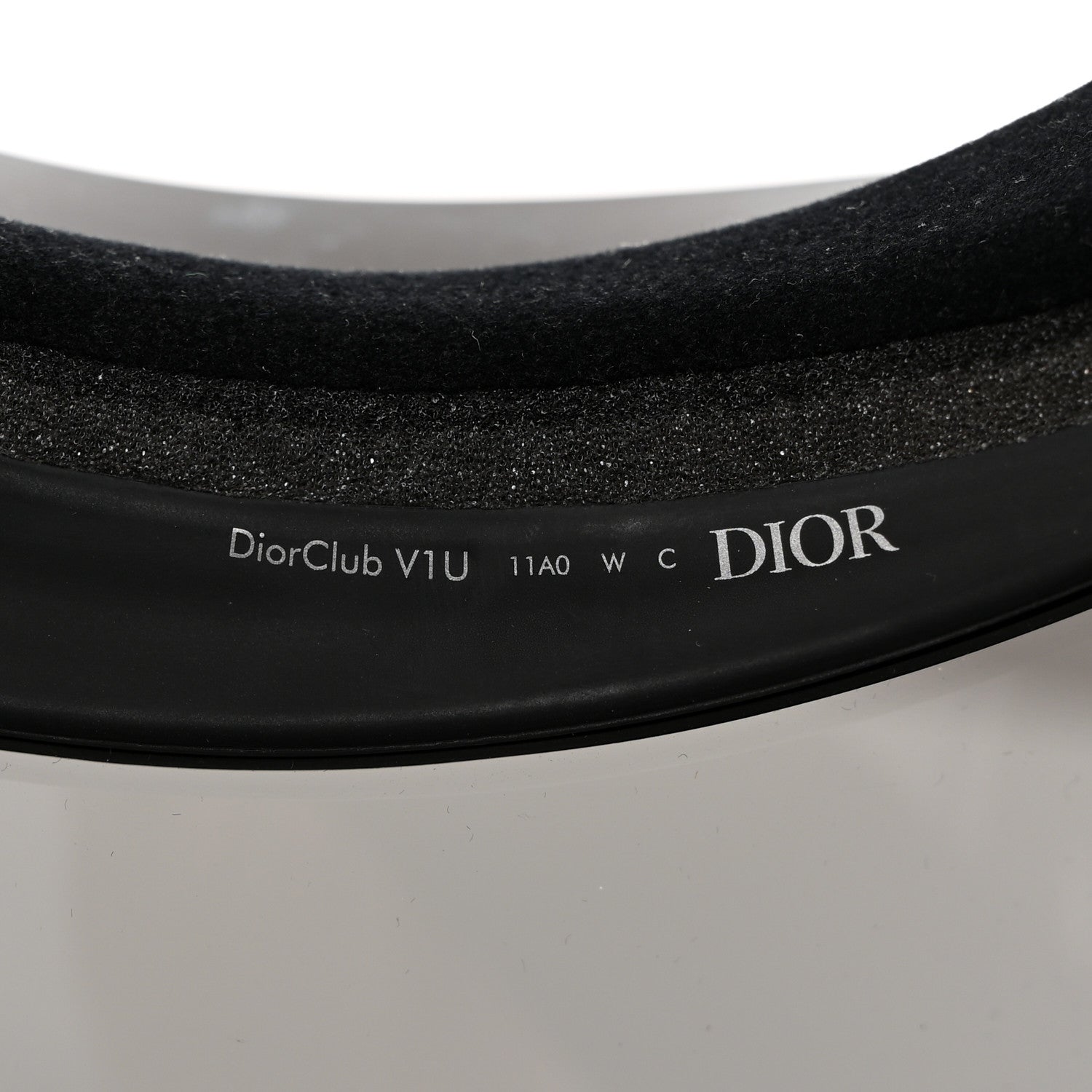 Christian Dior Mirrored DiorClub V1U Sun Visor Black 7 of 9