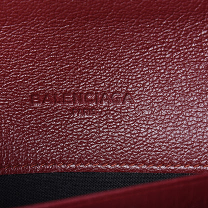 Balenciaga Chevre Gold Metallic Edge Hardware Money Wallet Bordeaux 6 of 6