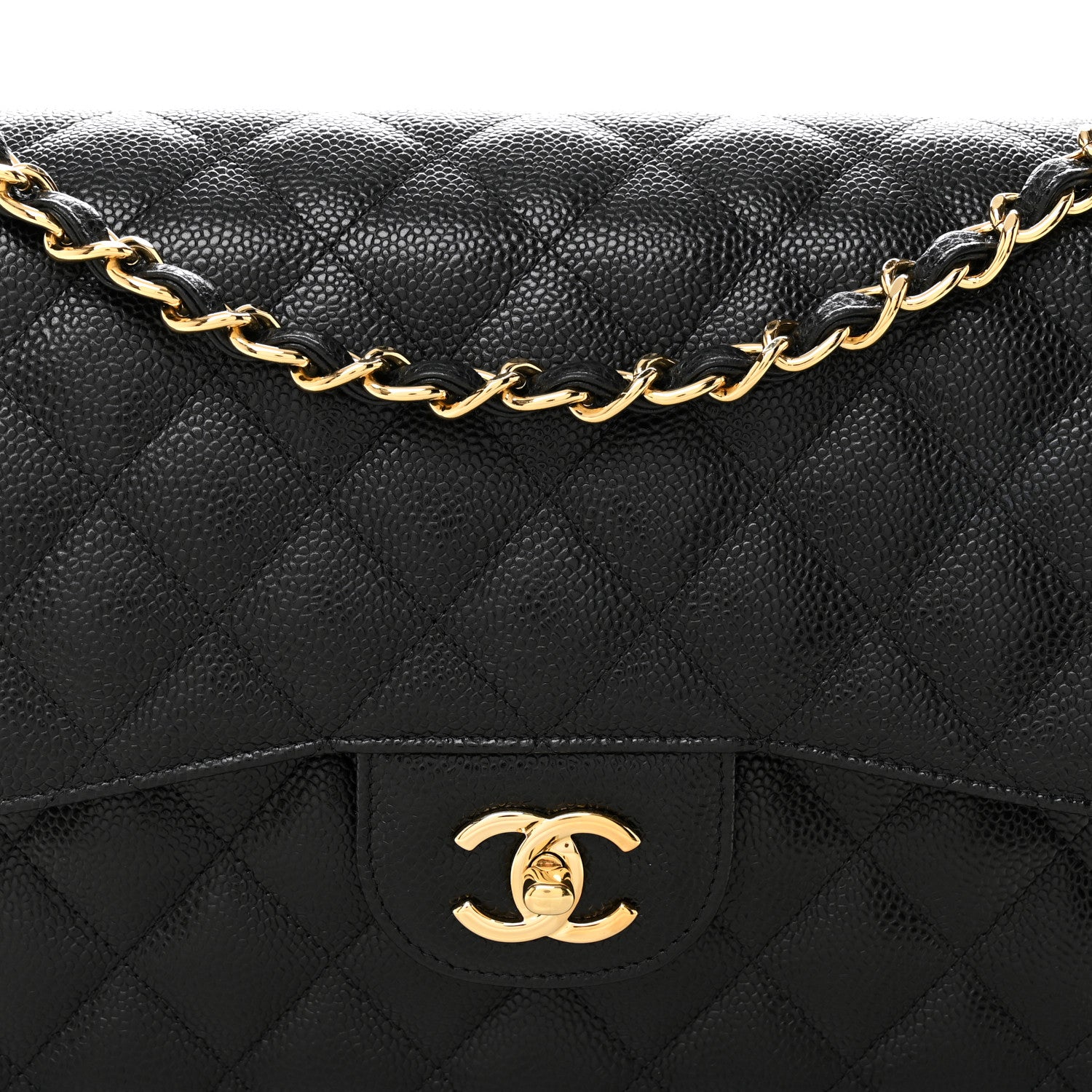 Chanel Caviar Quilted Jumbo Double Flap Black 8 of 11