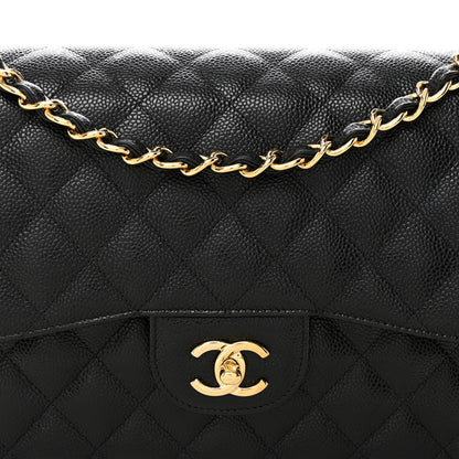 Chanel Caviar Quilted Jumbo Double Flap Black 8 of 11