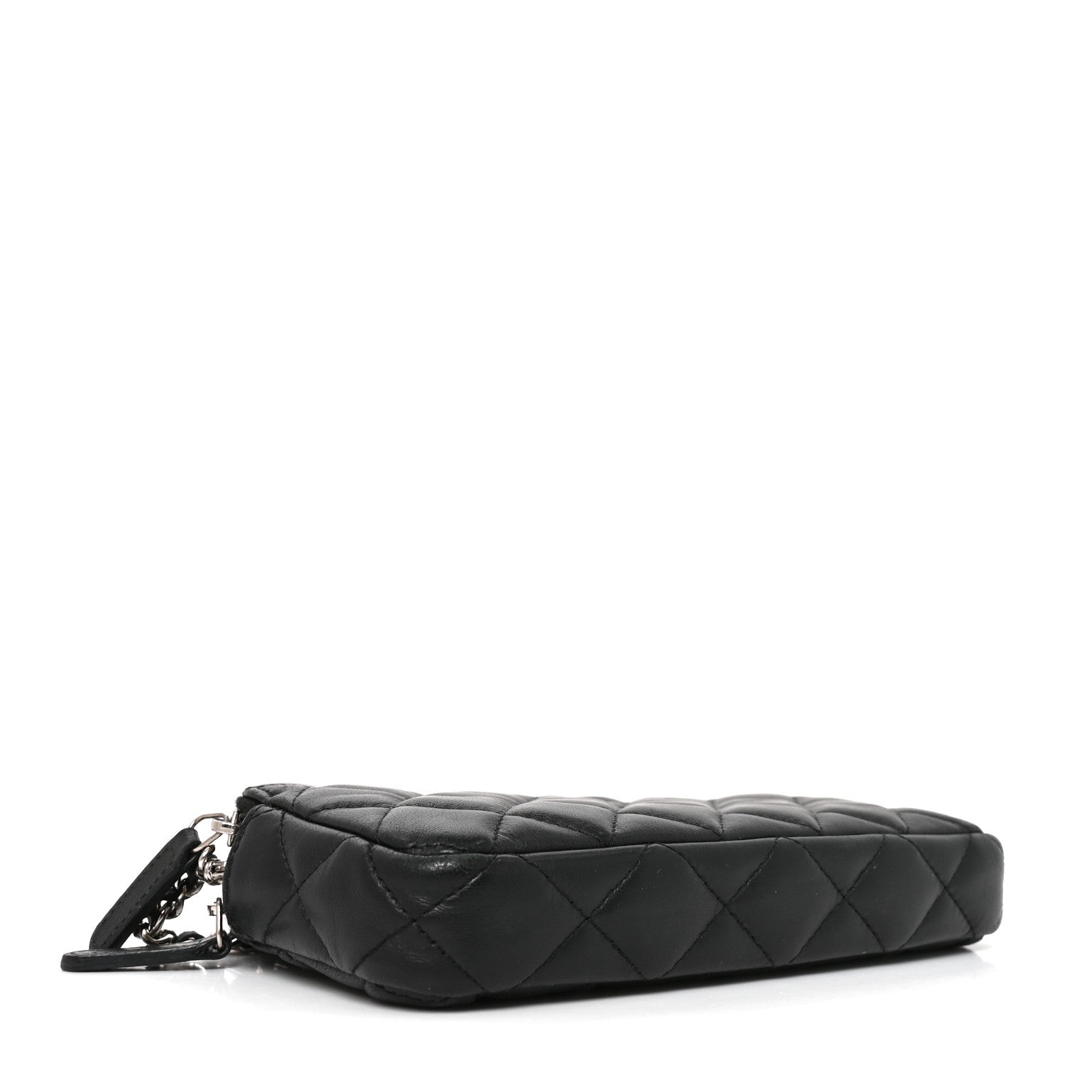 Chanel Lambskin Quilted Small Clutch With Chain Black 3 of 10