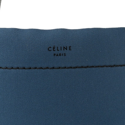 Celine Canvas Small Twisted Cabas Beige Blue 7 of 9