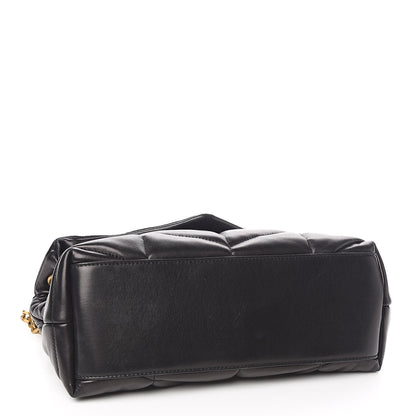 Saint Laurent Lambskin Quilted Small Loulou Puffer Monogram Chain Satchel Black 4 of 12