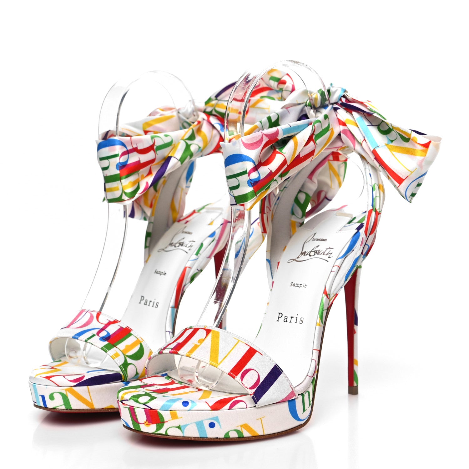 Christian Louboutin Crepe Satin ABC Du Desert 120 Sandal 37 Multicolor 3 of 9
