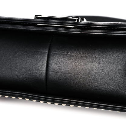 Chanel Calfskin Pearl Tweed Medium Boy Flap Black 12 of 12
