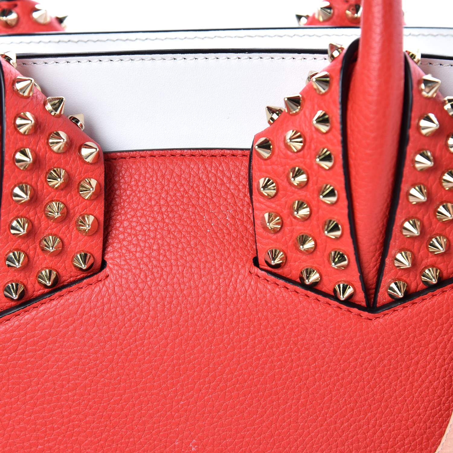 Christian Louboutin Calfskin Small Eloise Tote Fraise Poudre White 9 of 16