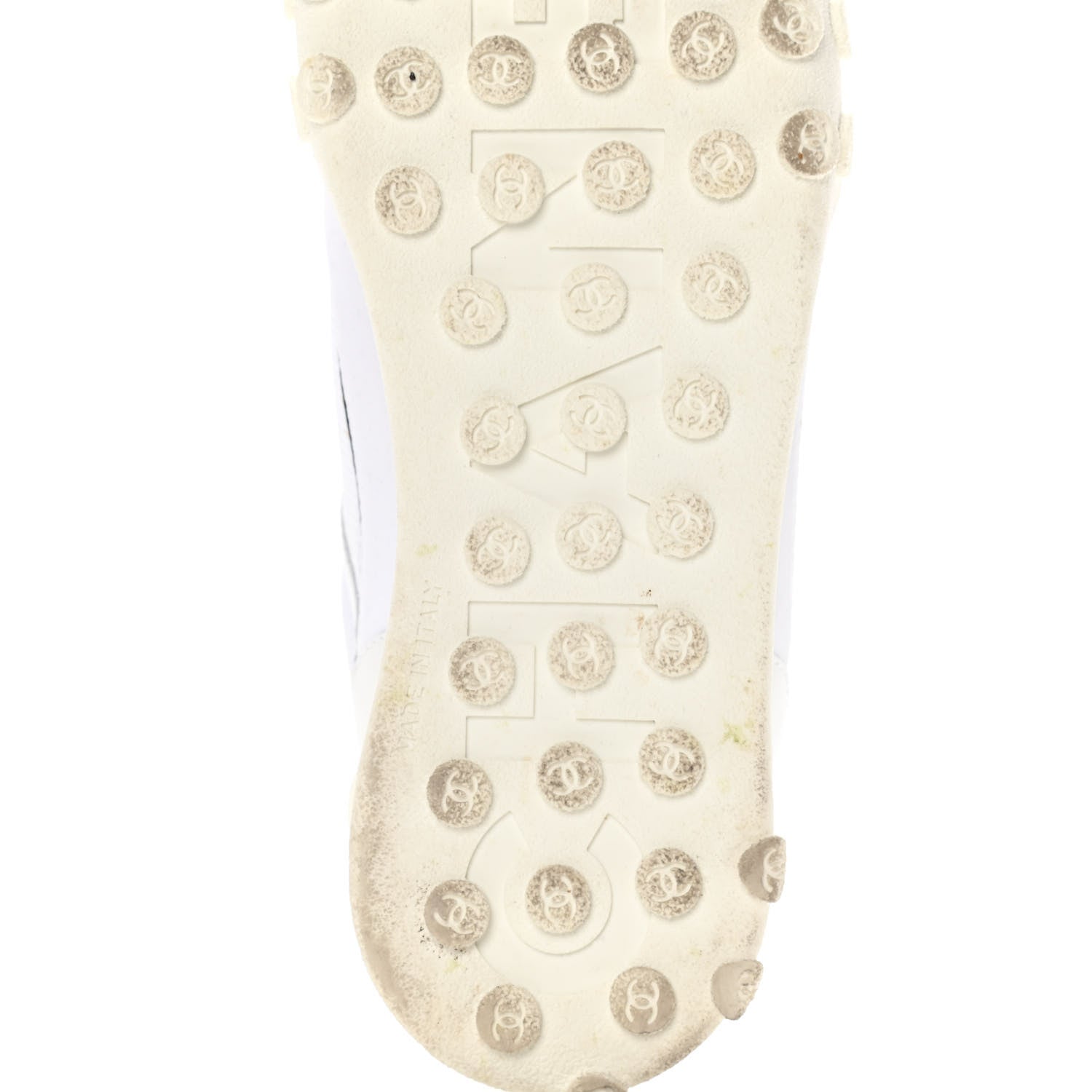 Chanel Calfskin Mesh Lycra Womens Logo Sneakers 39 White 8 of 16